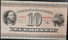 Load image into Gallery viewer, Denmark 10 Kroner Banknote (The portrait and landscape series)