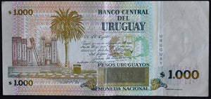 Uruguay 1,000 Pesos Banknote