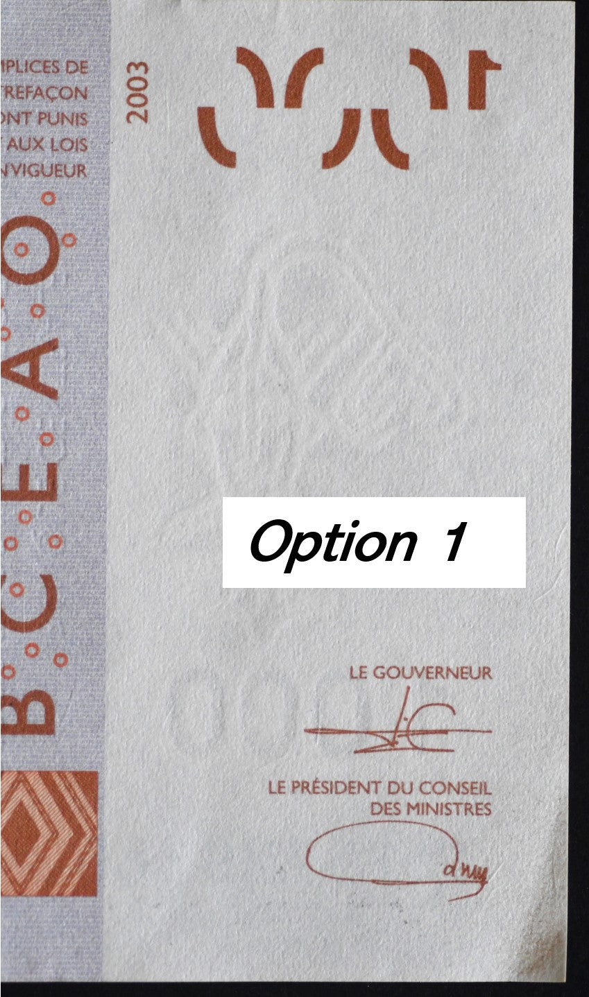 West African States 1,000 Francs Banknote