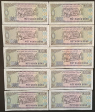 Load image into Gallery viewer, 10 x Vietnam 1000 Dong Banknotes
