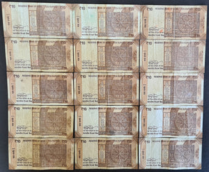 15 x India Ten Rupees Banknotes