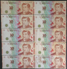 Load image into Gallery viewer, 10 x Argentina 10 Pesos Banknotes
