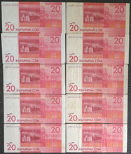 Load image into Gallery viewer, 10 x Kyrgystan 20 Som Banknotes
