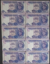 Load image into Gallery viewer, 10 x  Malaysia 1 Ringgit Banknote
