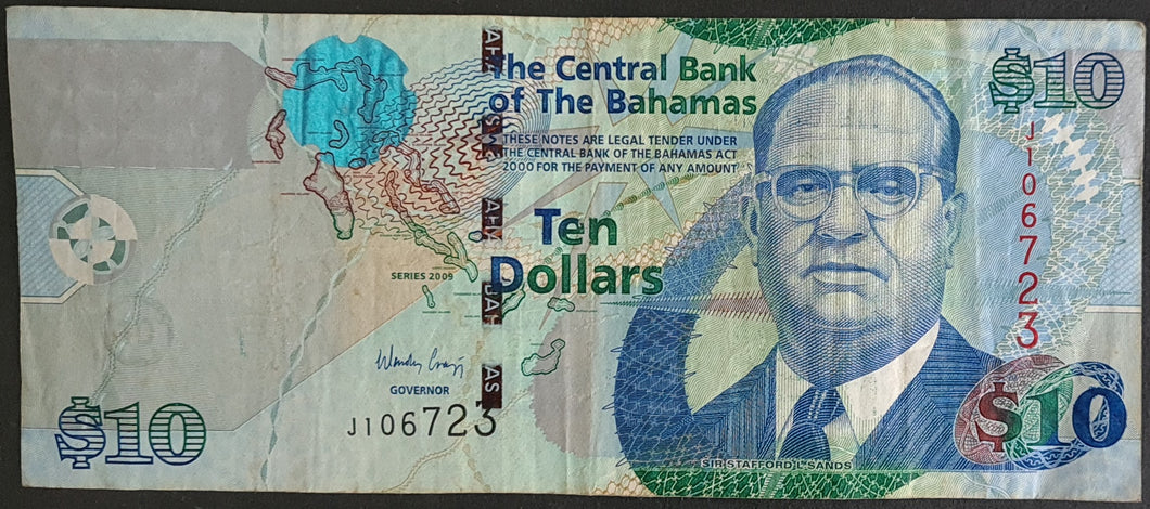 Bahamas 10 Dollars Banknote