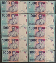 Load image into Gallery viewer, 10 x Indonesia 1000 Rupiah Banknotes
