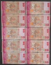 Load image into Gallery viewer, 10 x Sri Lanka 20 Rupees Banknotes
