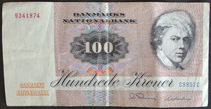 Denmark 100 Kroner Banknote (1972)