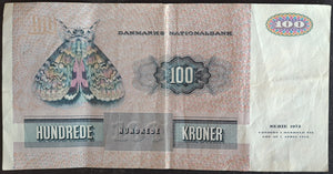 Denmark 100 Kroner Banknote (1972)