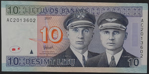 Lithuania 10 Litu Banknote