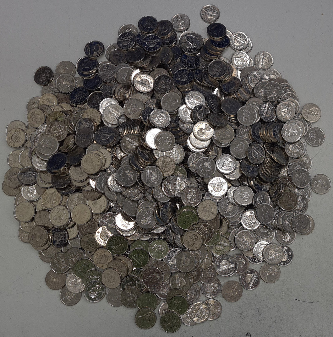 1000 x Canada Five Cent Coins