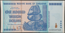 Load image into Gallery viewer, 100 Trillion Dollars 2008 Zimbabwe Banknote
