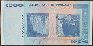 100 Trillion Dollars 2008 Zimbabwe Banknote