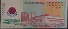 Load image into Gallery viewer, Indonesia 100,000 Rupiah Banknote (1999)
