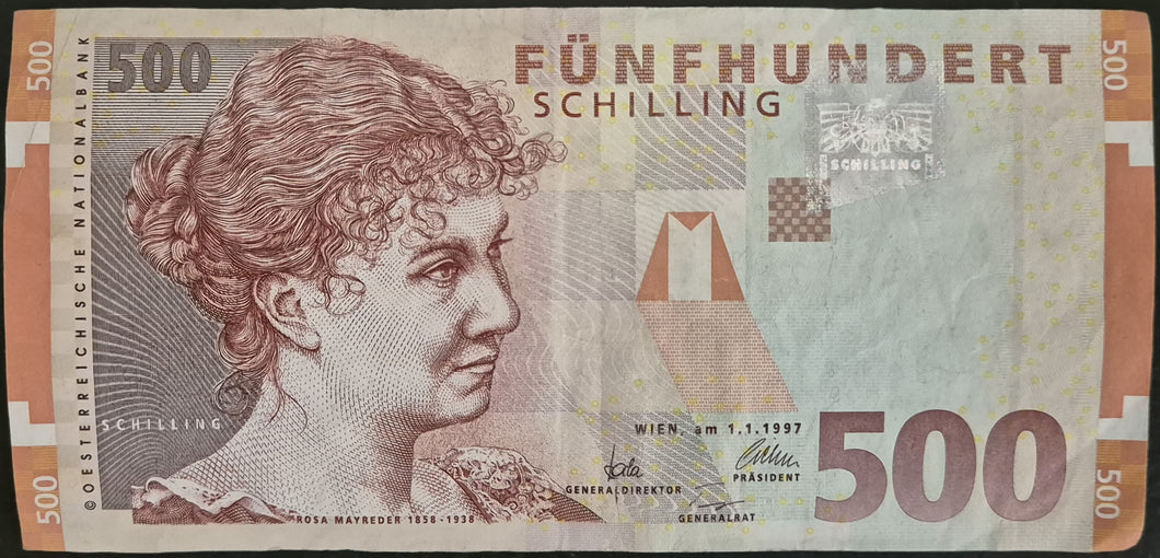 Austria 500 Schillings Banknote