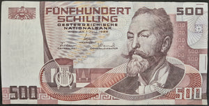 Austria 500 Schillings Banknote