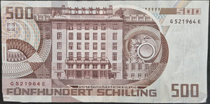 Austria 500 Schillings Banknote