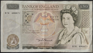 Bank of England 50 Pounds Banknote 1981-1988 (David Somerset)