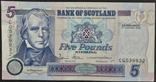 Load image into Gallery viewer, Scotland 5 Pounds Banknote Bank of Scotland 2006
