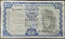 Load image into Gallery viewer, Malaysia 50 Ringgit Banknote 1976-1981
