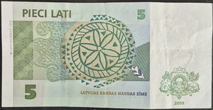 Latvia 5 Lati Banknote