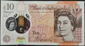 England 10 Pounds Banknote Polymer