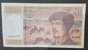 France 20 Francs Banknote 1995