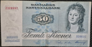 Denmark 50 Kroner Banknote (1972)