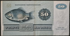 Denmark 50 Kroner Banknote (1972)