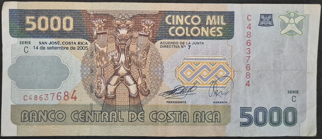 Costa Rica 5,000 Colones Banknote