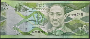 Barbados 5 Dollars Banknote