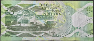 Barbados 5 Dollars Banknote