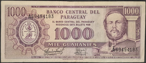 Paraguay 1000  Guaranies Banknote