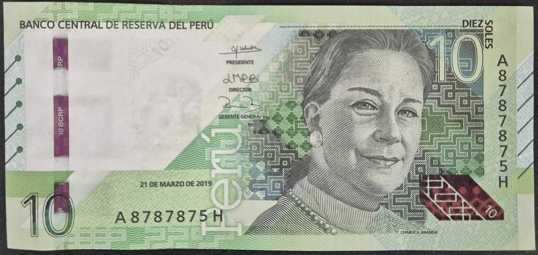 Peru 10 Nuevos Soles Banknote 2019