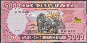Rwanda 5000 Francs Banknote UNC
