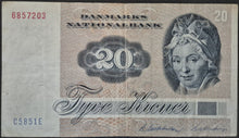 Load image into Gallery viewer, Denmark 20 Kroner Banknote (1972)
