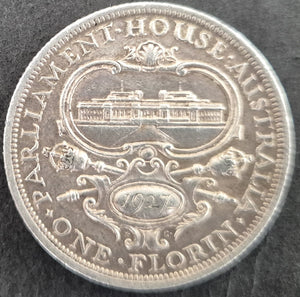 Australia 1927 Canberra Silver Florin