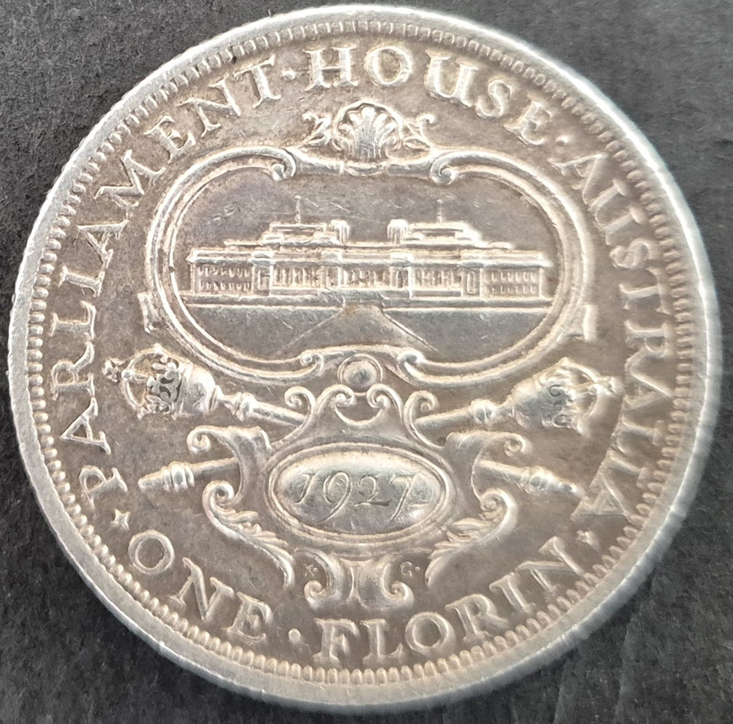 Australia 1927 Canberra Silver Florin