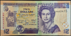 Belize 2 Dollars Banknote