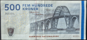 Denmark 500 Kroner Banknote Bridge Series