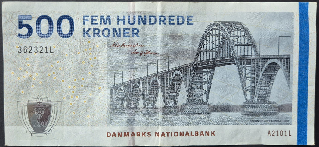 Denmark 500 Kroner Banknote Bridge Series