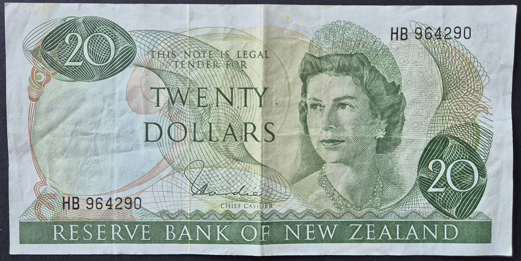 New Zealand 20 Dollar Paper Banknote (Ray Hardie)