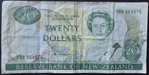 New Zealand 20 Dollar Paper Banknote (Ray Hardie)