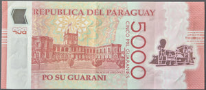 Paraguay 5000 Guaranies Banknote