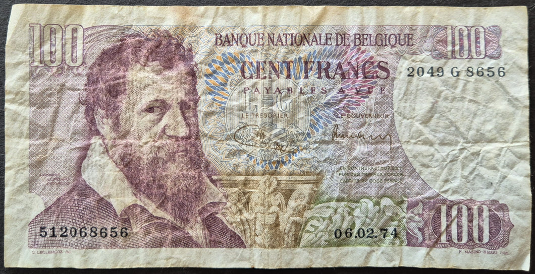 Belgium 100 Francs Banknote