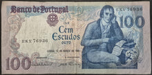 Load image into Gallery viewer, Portugal 100 Escudos Banknote 1985
