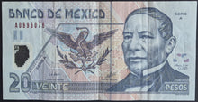 Load image into Gallery viewer, Mexico 20 Pesos Banknote
