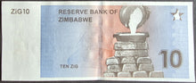 Load image into Gallery viewer, Zimbabwe 10 Zig Banknote 2024
