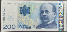Load image into Gallery viewer, Norway 200 Kroner Banknote
