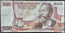 Load image into Gallery viewer, Austria 500 Schillings Banknote

